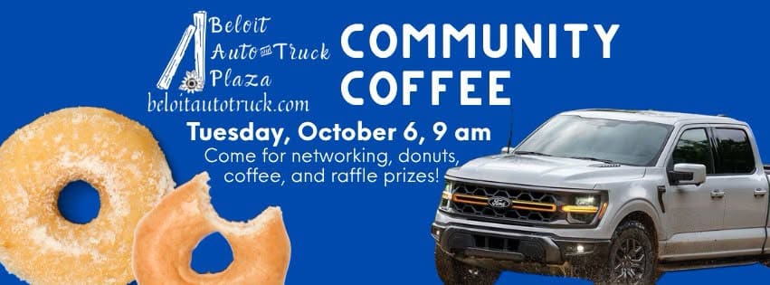 Beloit Auto Community Coffee event artwork